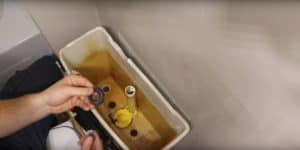 Install fill valve rubber seal