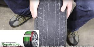 Determine if the tire is repairable